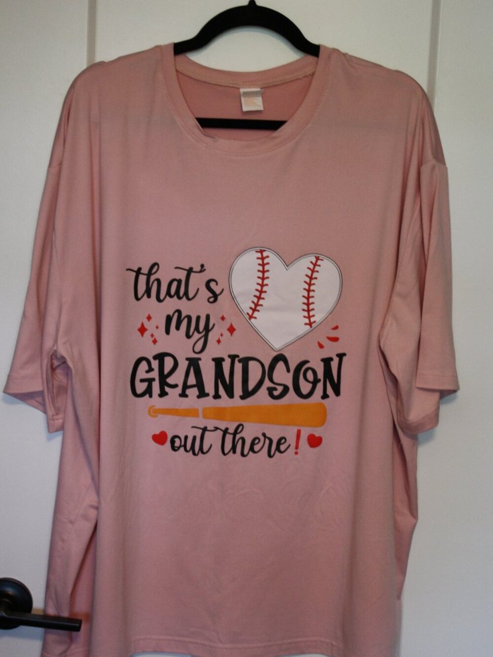 Pink, T-Shirt, size 3X, Reads: That's my Grandson Out there